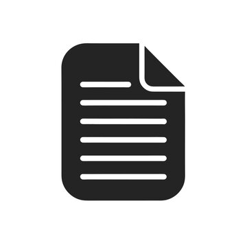 document  icon silhouette vector illustration on white background