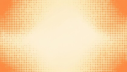 Poster - orange halftone gradient background with circular dot pattern, retro comic book style, perfect for posters or ads

