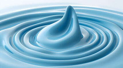 Poster - Aqua Water Drop Ripples Swirl Abstract Background