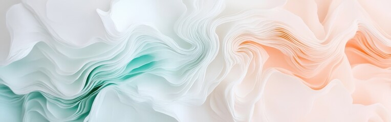 Leinwandbilder - Delicate Colors in a White Minimalist Composition with Textured Layers