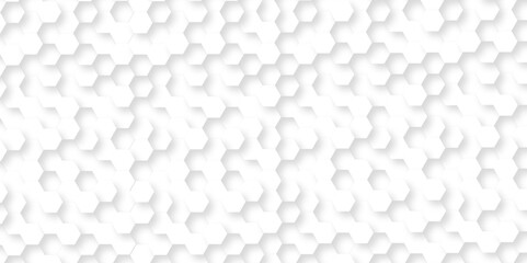 Poster - vector white hexagonal background. luxury white pattern. wallpaper illustration. futuristic abstract