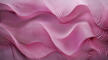 Fototapete - Charming abstract pattern in monochromatic pink evoking fluidity and movement