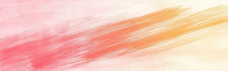 Poster - Pastel coral pencil strokes create an elegant gradient of color blending softly together in a tranquil composition