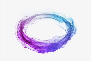 Aufkleber - purple and blue swirl with a white background. The swirl is very abstract and has a lot of movement. It is a piece of art or a design