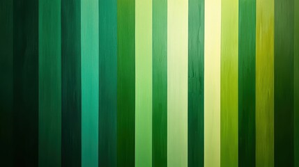 Poster - Striking striped pattern showcasing a gradient of deep greens to vibrant light hues for a modern aesthetic