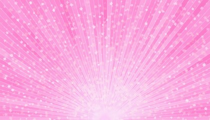 Poster - soft pink radiant background with dreamy starburst pattern, glowing white stars, subtle texture, perfect for feminine design