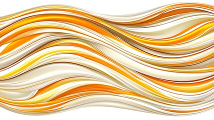 Aufkleber - Abstract depiction of flowing ribbons in warm golden tones