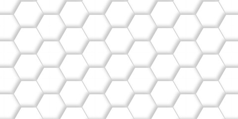 Poster - white hexagonal background. luxury white pattern. vector illustration. 3d futuristic abstract honeyc