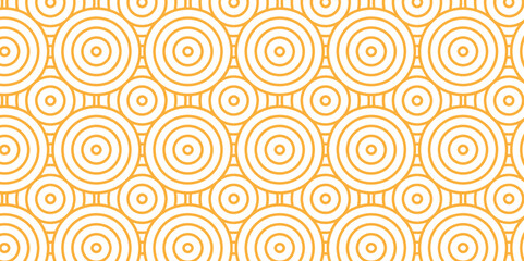 Poster - overlapping creative diamond circle abstract orange pattern waves texture. geometric digital fabric 