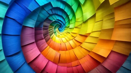 Poster - Vibrant Rainbow Spiral: A Kaleidoscope of Colors