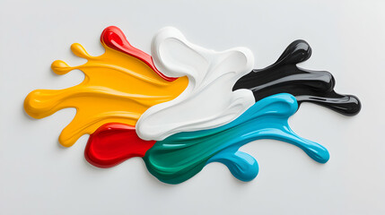 Poster - Dynamic Abstract Paint Splashes in Bold Colors