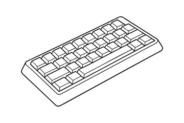 Aufkleber - Compact Mechanical Keyboard Outline Keys, Design, and Input