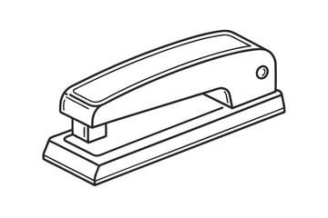 Aufkleber - Office Stapler Drawing Isometric View, Black and White