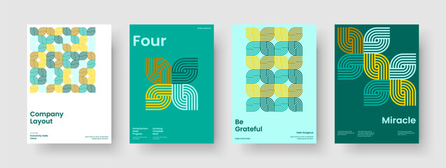 Wall Mural - isolated banner layout. geometric background design. modern brochure template. book cover. report. p