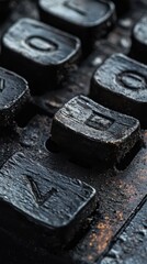 Poster - Close up view of a dusty old number pad keyboard