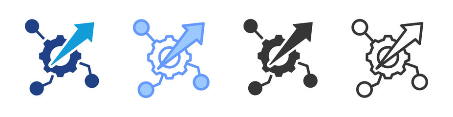 Poster - Channel Optimization icon set multiple style collection