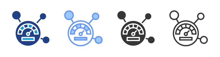 Poster - Channel Performance icon set multiple style collection