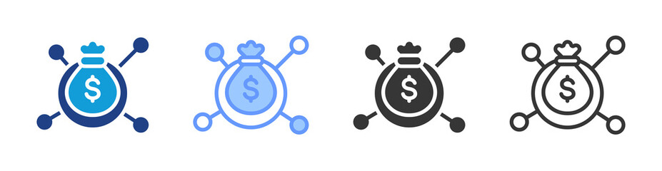 Poster - Channel Incentive icon set multiple style collection