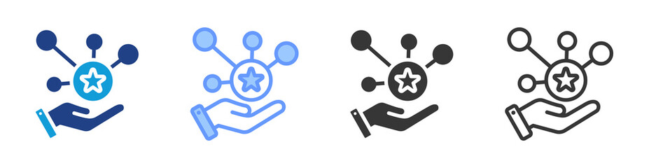 Poster - Channel Loyalty icon set multiple style collection