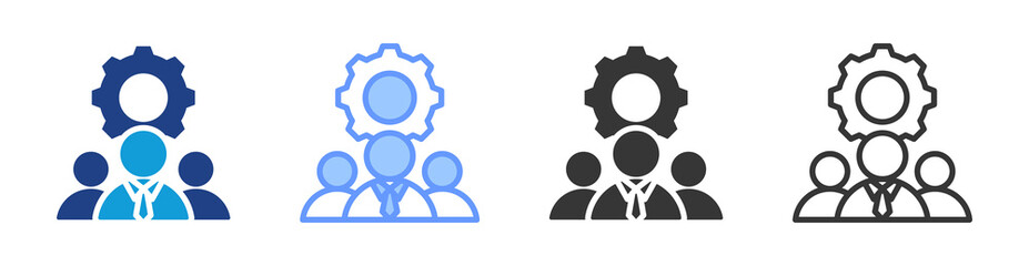 Poster - Sales Force Management icon set multiple style collection