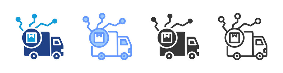 Poster - Delivery Channel icon set multiple style collection