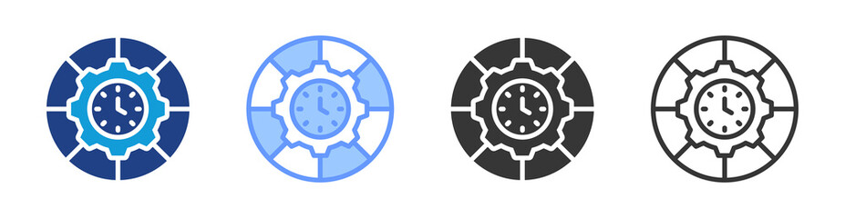Poster - Capacity Planning icon set multiple style collection