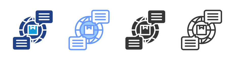 Poster - Logistics Communication icon set multiple style collection