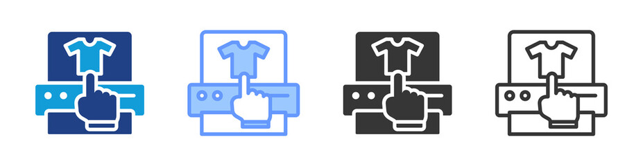 Poster - Print On Demand Product icon set multiple style collection