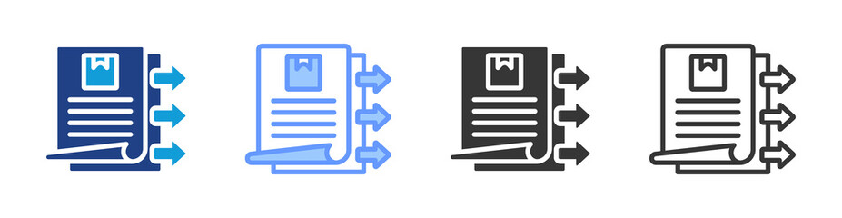 Poster - Purchase Requisition icon set multiple style collection