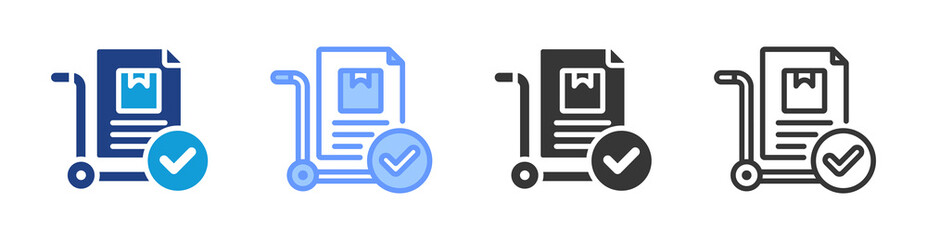 Poster - Purchase Order Creation icon set multiple style collection