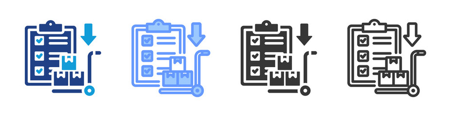 Poster - Order Fulfillment icon set multiple style collection