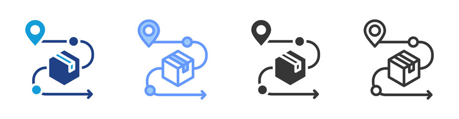 Poster - Order Tracking icon set multiple style collection
