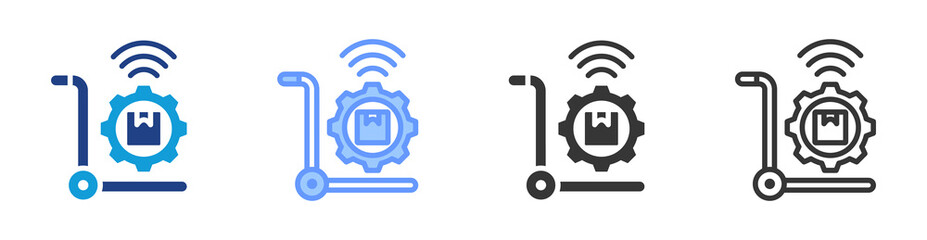 Poster - Electronic Procurement icon set multiple style collection