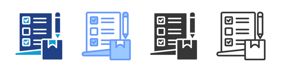 Aufkleber - Product Specification icon set multiple style collection