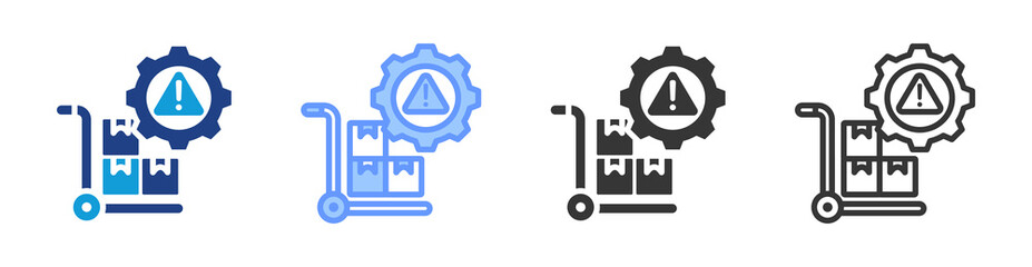 Poster - Procurement Risk Management icon set multiple style collection