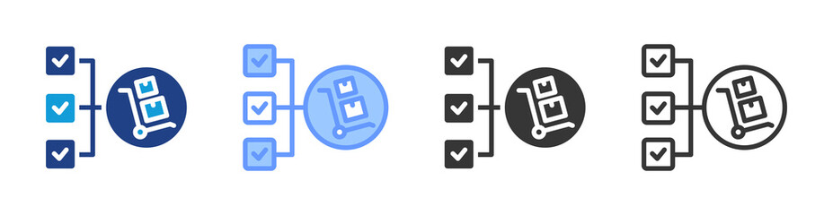 Poster - Order Consolidation icon set multiple style collection