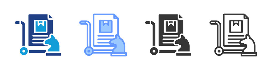 Poster - Procurement Strategy icon set multiple style collection