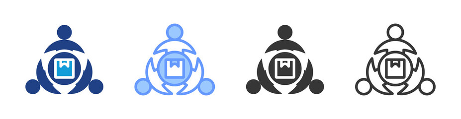 Poster - Supplier Diversity icon set multiple style collection