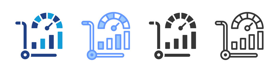 Poster - Procurement Performance Metric icon set multiple style collection