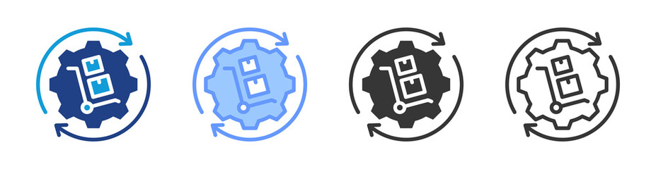 Poster - Procurement Automation icon set multiple style collection