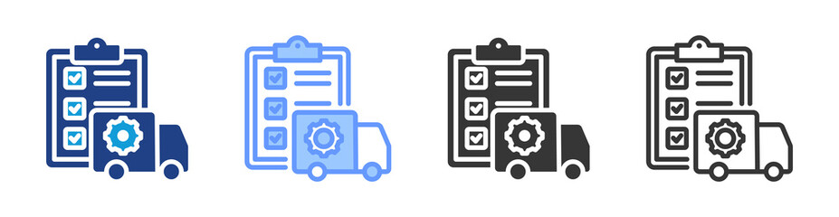 Poster - Order Delivery Management icon set multiple style collection