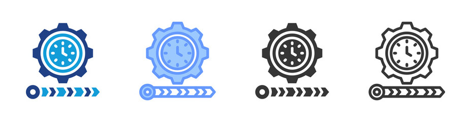 Poster - Timeline Management icon set multiple style collection