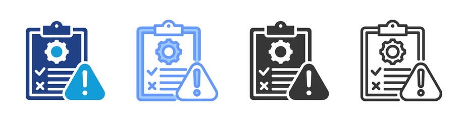 Poster - Risk Management icon set multiple style collection