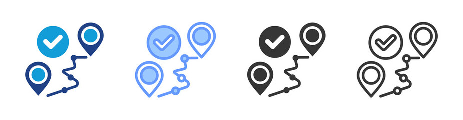 Poster - Milestone Tracking icon set multiple style collection