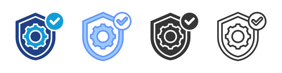 Poster - Quality Assurance icon set multiple style collection