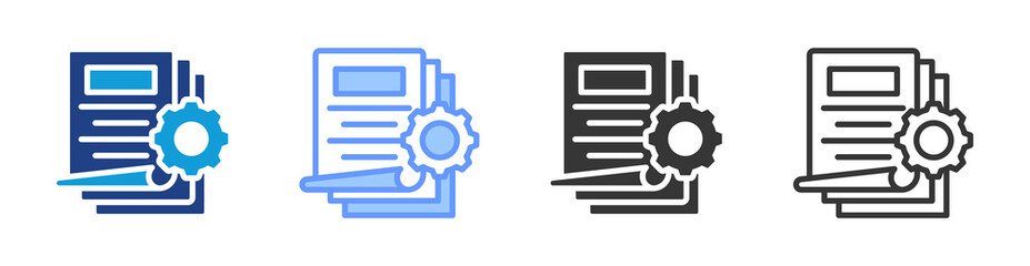 Poster - Project Documentation icon set multiple style collection