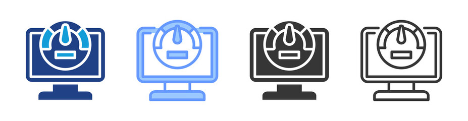 Poster - Performance Monitoring icon set multiple style collection