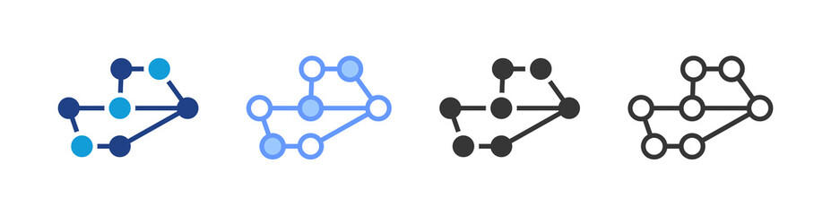 Poster - Critical Path Method icon set multiple style collection