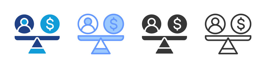 Poster - Resource Leveling icon set multiple style collection
