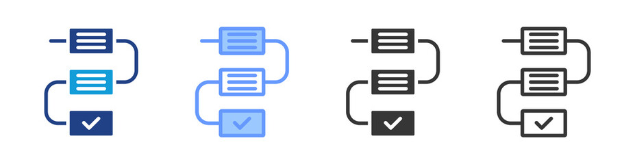 Aufkleber - Project Milestone icon set multiple style collection